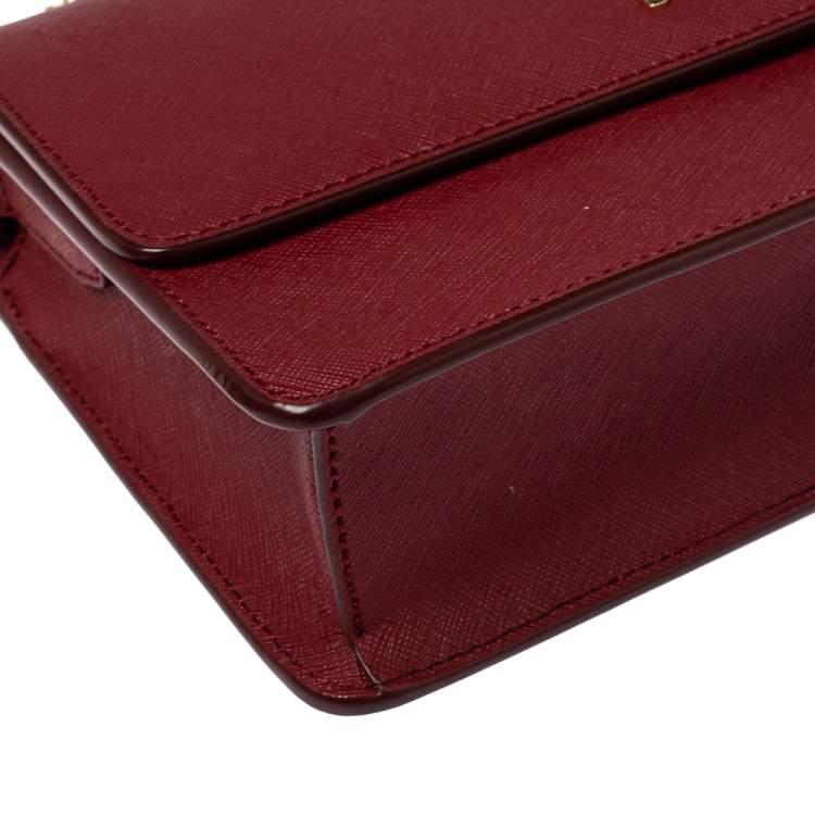 Pre Owned Dkny Red Leather Bryant Park Shoulder Bag