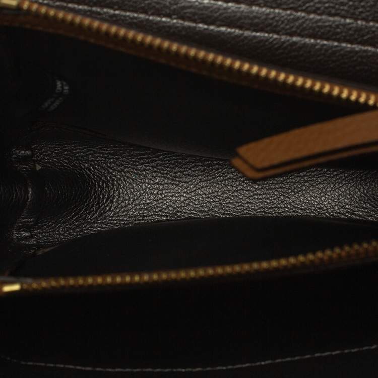 Pre Owned Dkny Brown Pebbled Leather Crossbody Bag