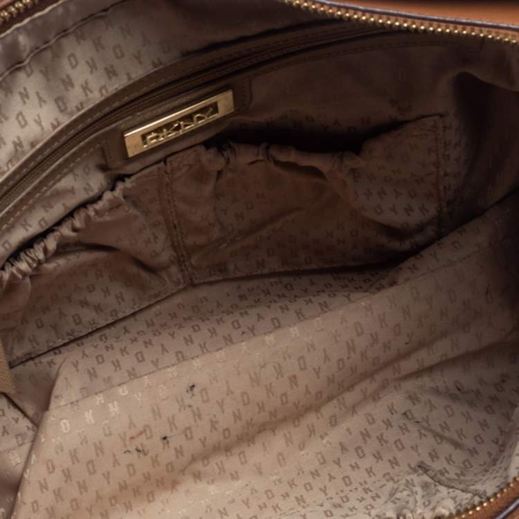 Pre Owned Dkny Tan Leather Bryant Park Chain Tote