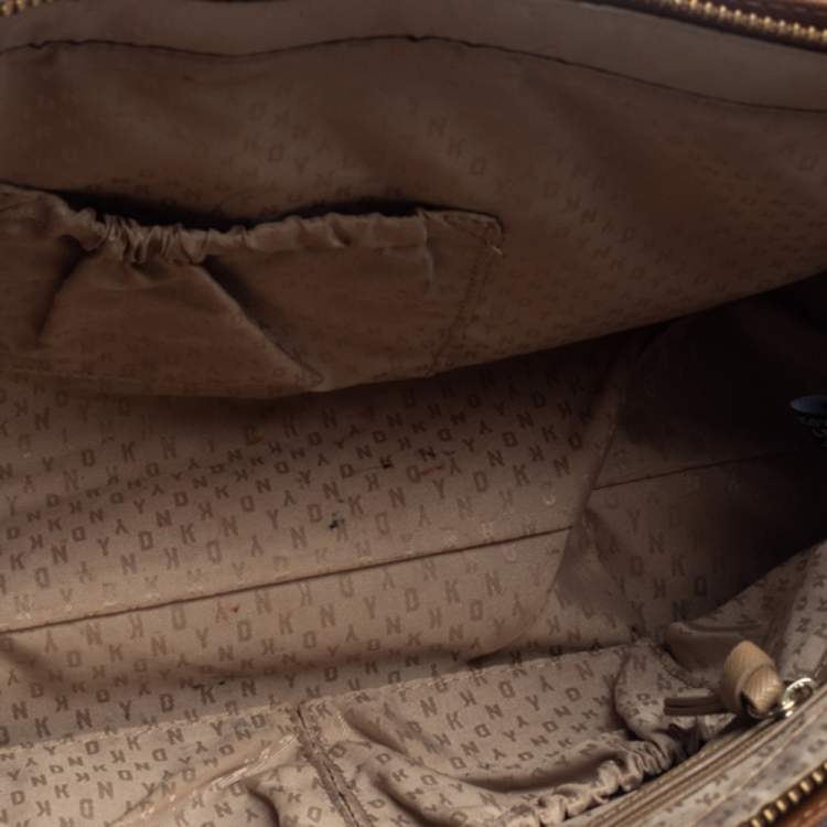 Pre Owned Dkny Tan Leather Bryant Park Chain Tote