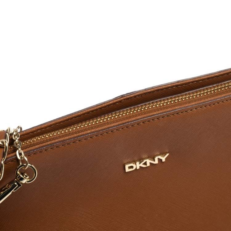 Pre Owned Dkny Tan Leather Bryant Park Chain Tote