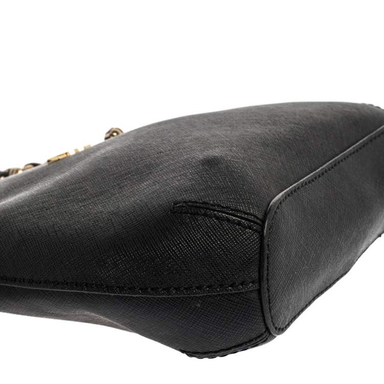 Pre Owned Dkny Black Leather Camille Dome Shoulder Bag