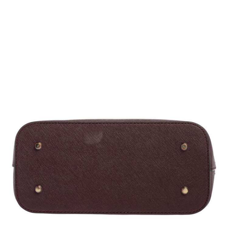 مملوكة مسبقًا Dkny Burgundy Leather Dome Chain Shoulder Bag