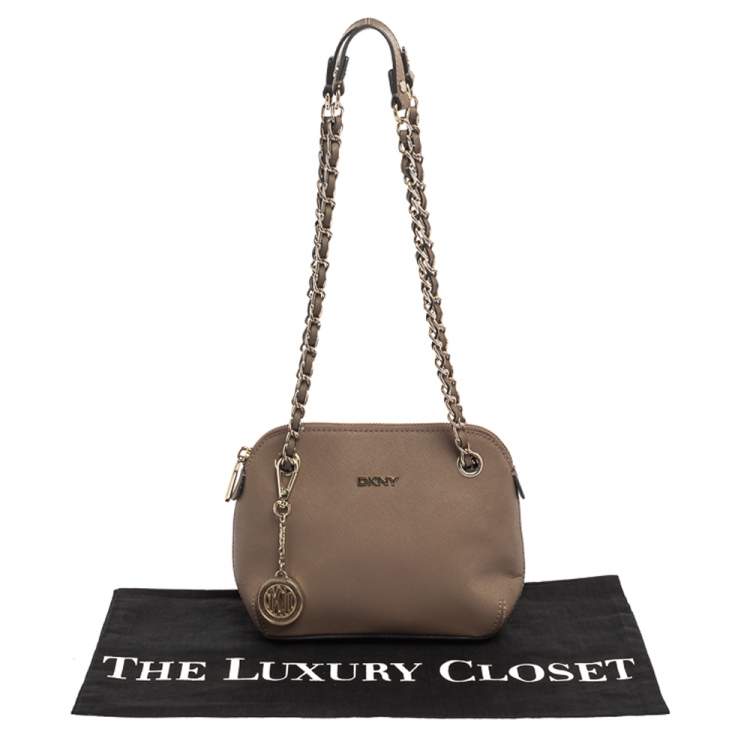 مملوكة مسبقًا DKNY Brown Leather Bryant Park Shoulder Bag