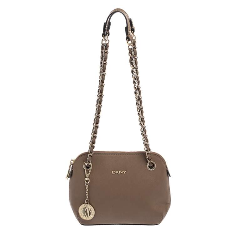 DKNY Brown Leather Bryant Park Shoulder Bag Dkny | The Luxury Closet