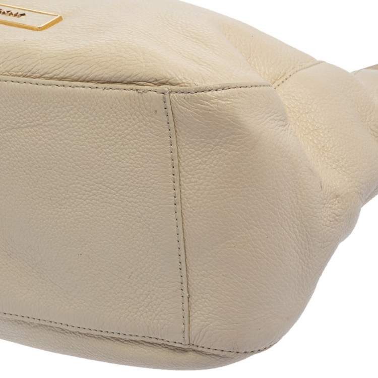 Pre Owned DKNY White Leather Hobo