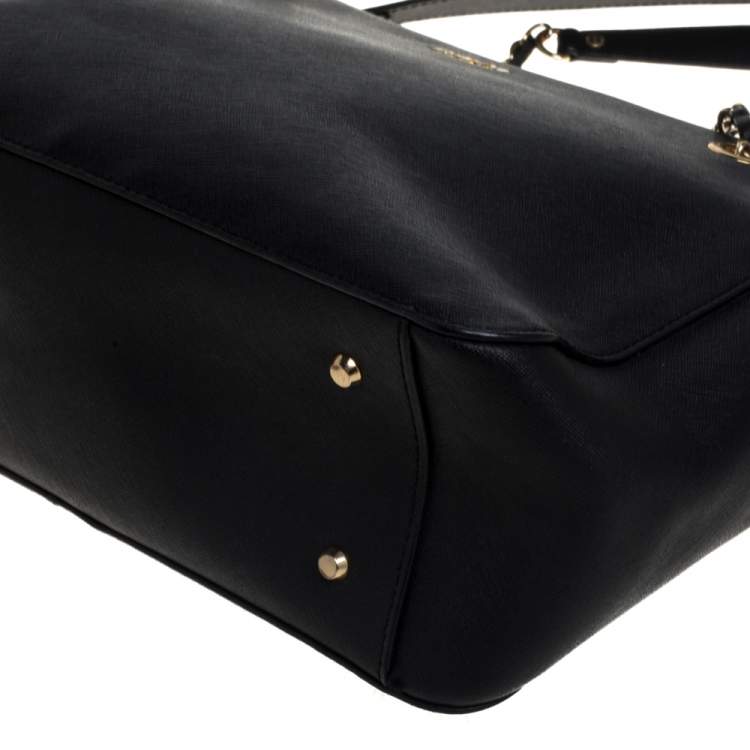 Pre Owned Dkny Black Leather Chain Tote