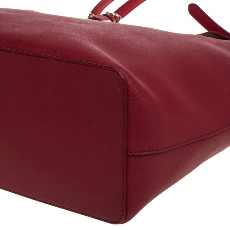 Pre Owned DKNY Red Leather Dona Karan Tote