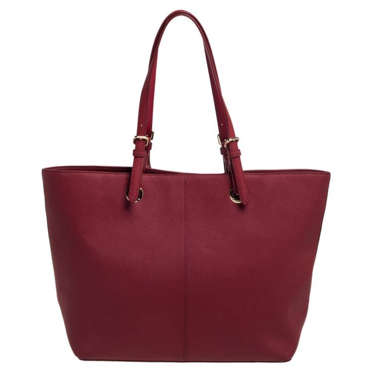 Pre Owned DKNY Red Leather Dona Karan Tote