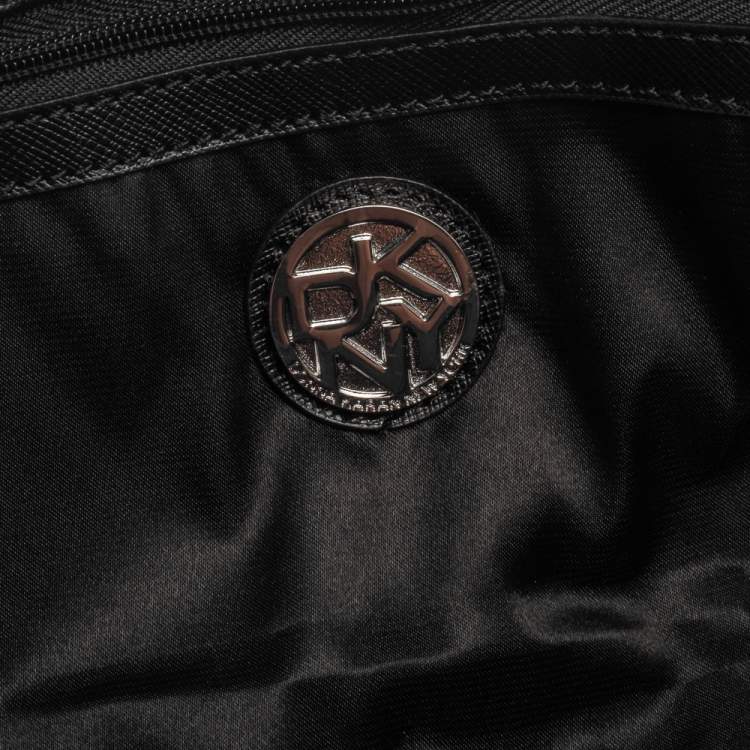 Pre Owned DKNY Metallic Grey Leather Flap Chain Clutch