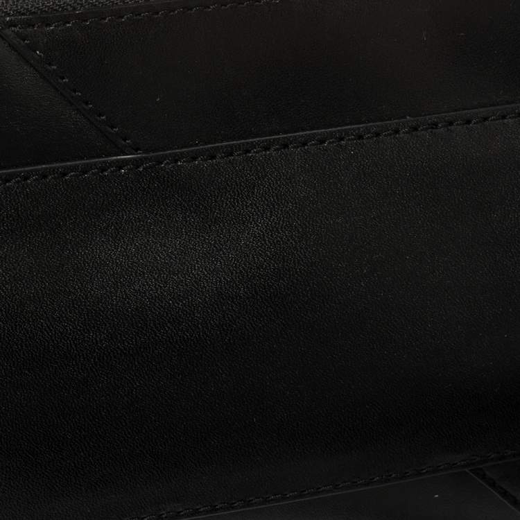 Pre Owned DKNY Black Leather Fringe Clutch