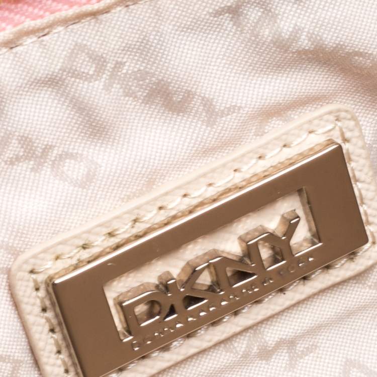 Pre Owned Dkny Pink Leather Bryant Park Chain Crossbody Bag  