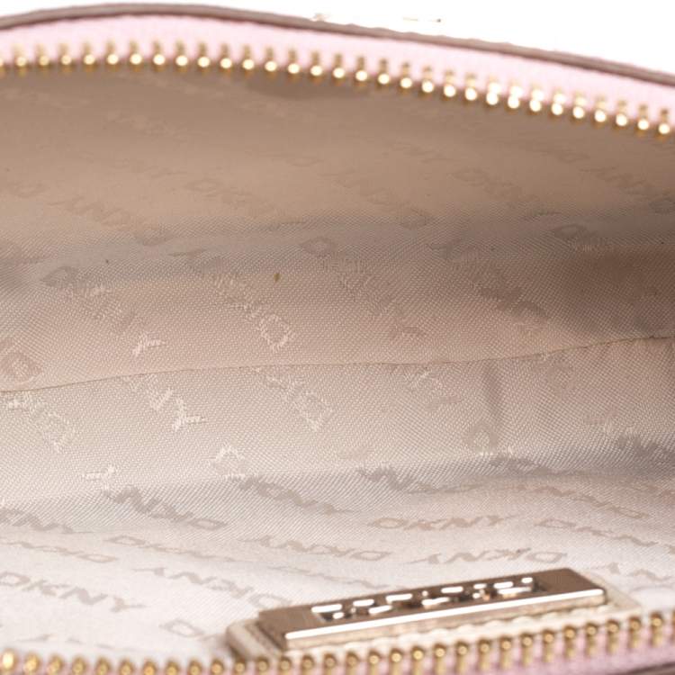 Pre Owned Dkny Pink Leather Bryant Park Chain Crossbody Bag  