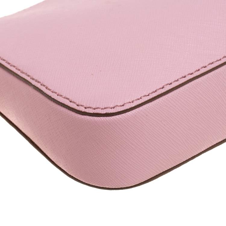 Pre Owned Dkny Pink Leather Bryant Park Chain Crossbody Bag  