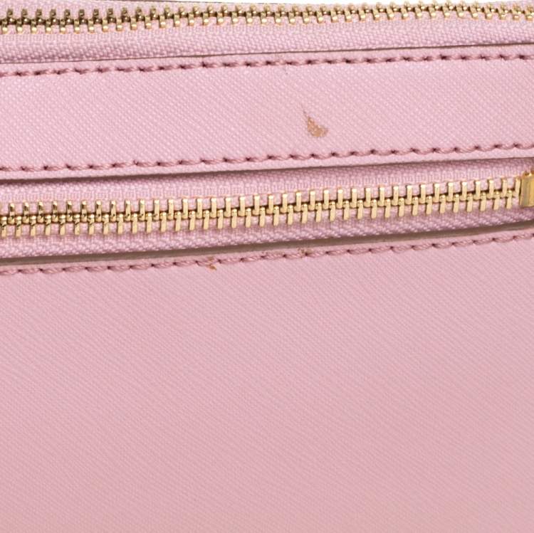 Pre Owned Dkny Pink Leather Bryant Park Chain Crossbody Bag  