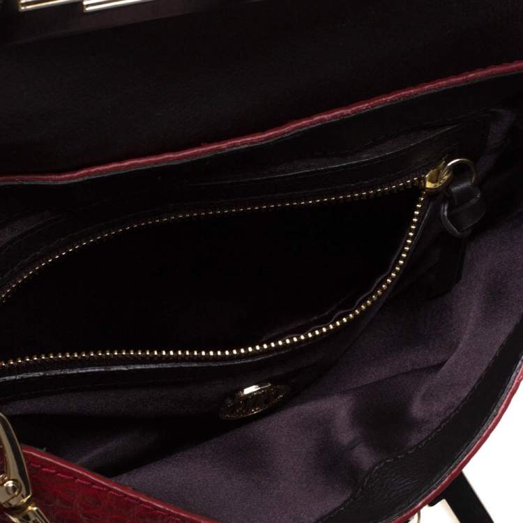 Pre Owned DKNY Red Grain Leather Flap Shoulder Bag