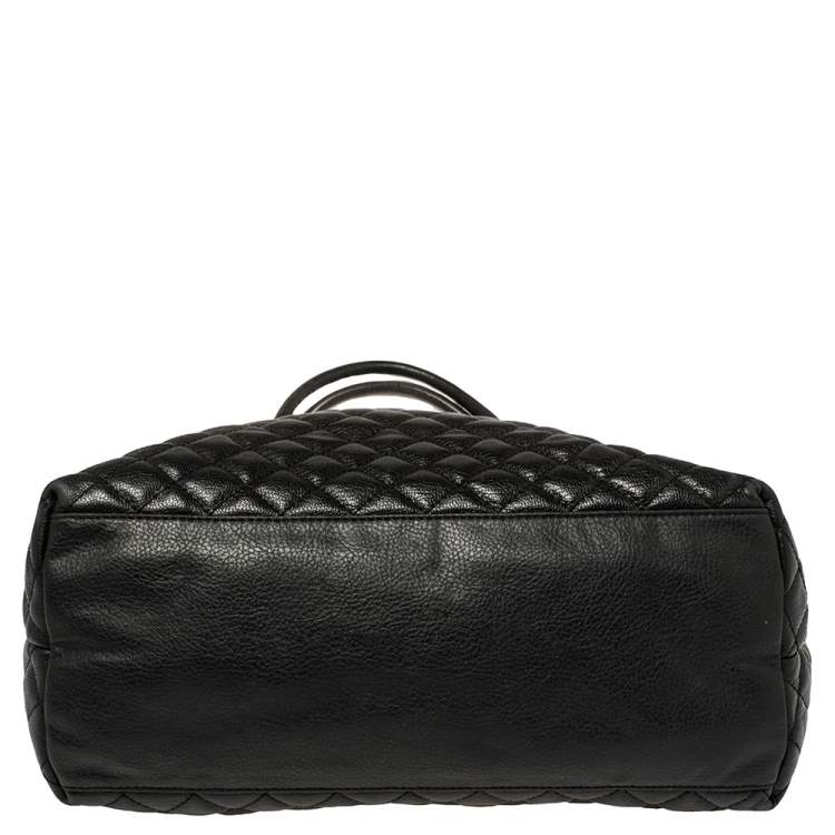 Pre Owned Dkny Black Quilted Leather Tote