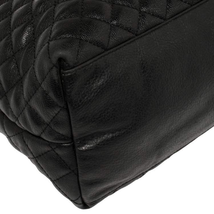 Pre Owned Dkny Black Quilted Leather Tote