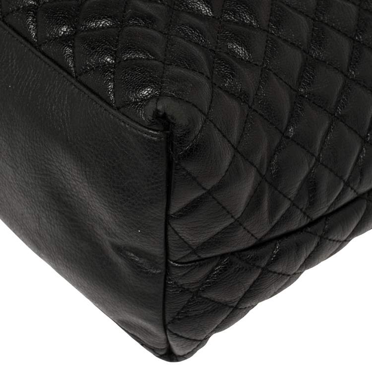 Pre Owned Dkny Black Quilted Leather Tote