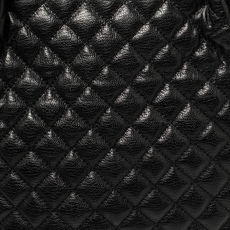 Pre Owned Dkny Black Quilted Leather Tote