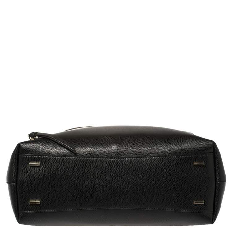 Pre Owned Dkny Black Saffiano Leather Bryant Park Front Pocket Satchel