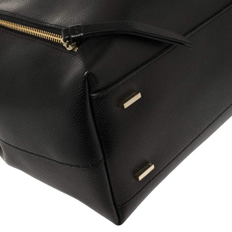 Pre Owned Dkny Black Saffiano Leather Bryant Park Front Pocket Satchel