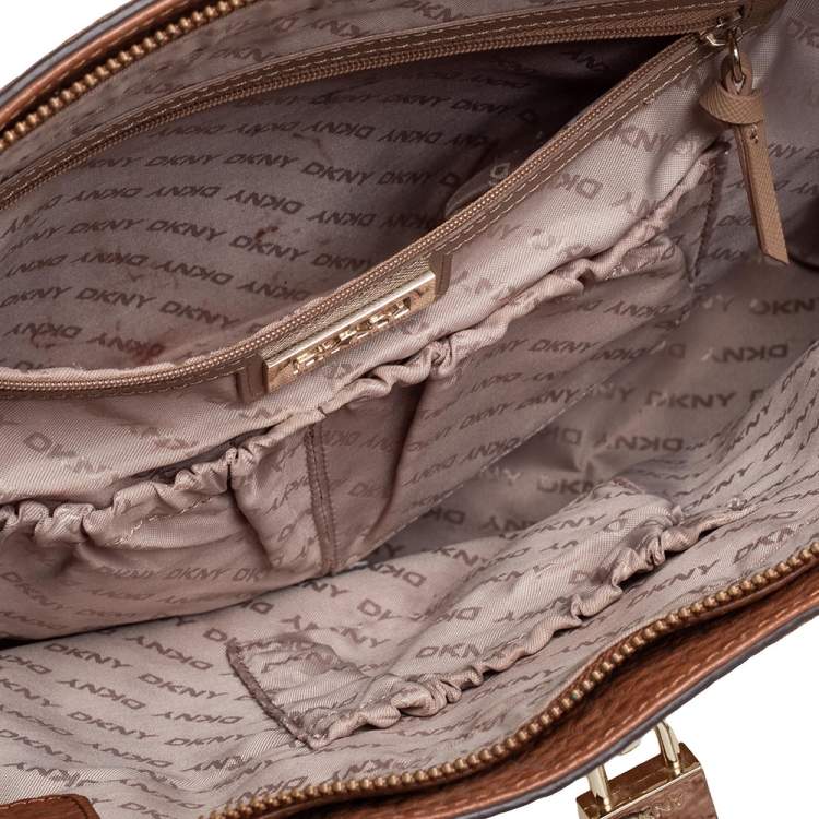 Pre Owned DKNY Brown Leather Satchel