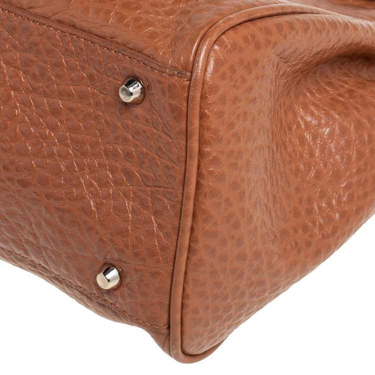 Pre Owned DKNY Brown Leather Satchel