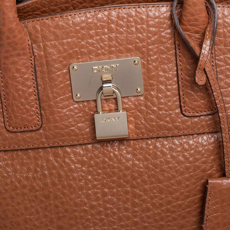 Pre Owned DKNY Brown Leather Satchel