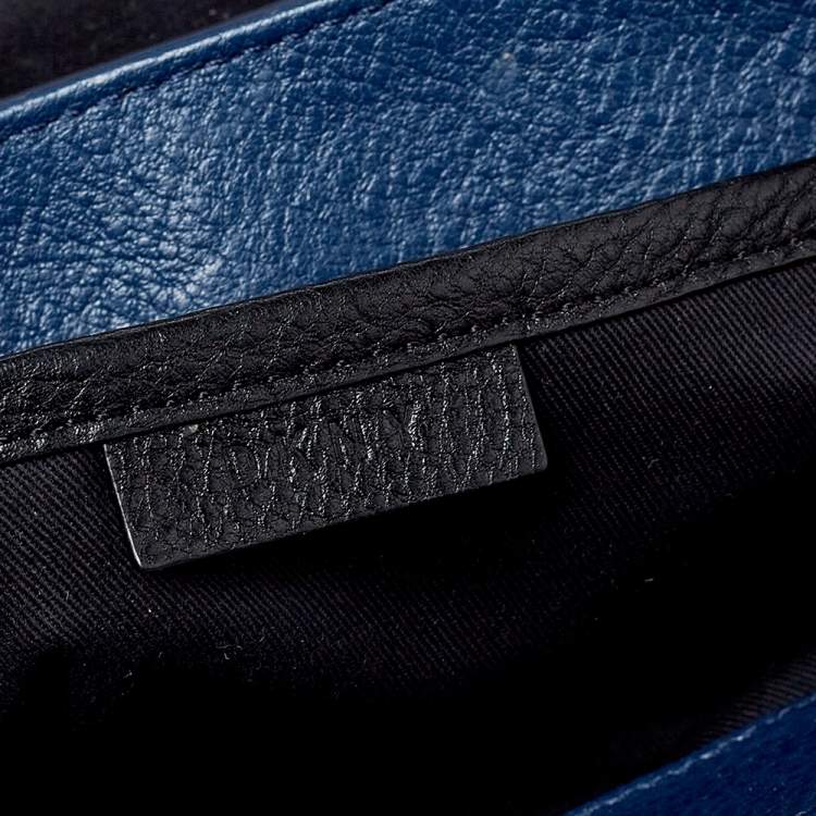 Pre Owned Dkny Blue Leather Flap Crossbody Bag