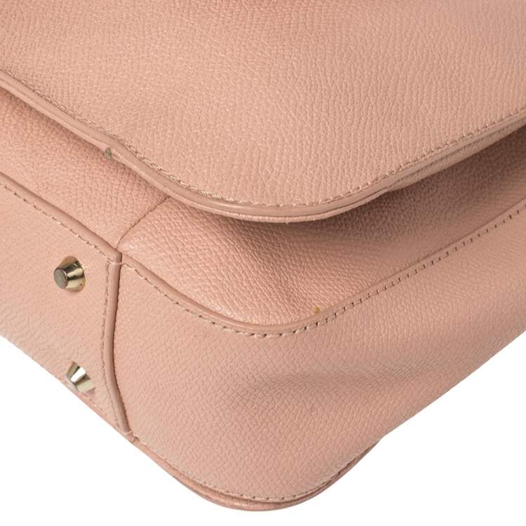 Pre Owned DKNY Pink Grained Leather Tote