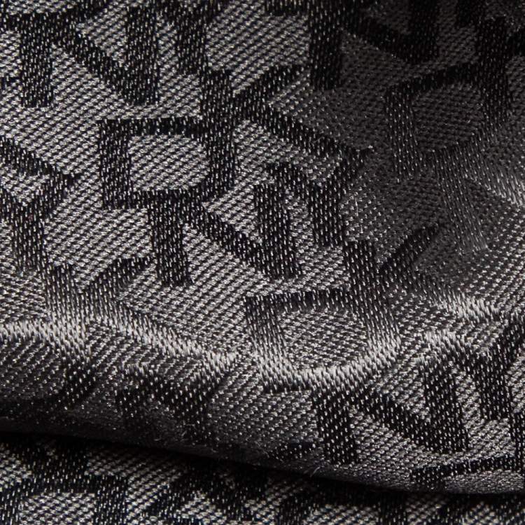 Pre Owned DKNY Monogram Canvas and Leather Double Zip Tote