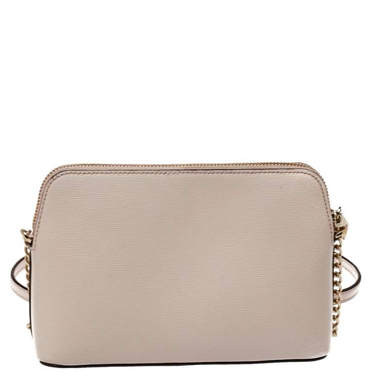 Pre Owned DKNY Pink Leather Bryant Dome Crossbody Bag