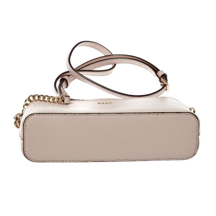 Pre Owned DKNY Pink Leather Bryant Dome Crossbody Bag