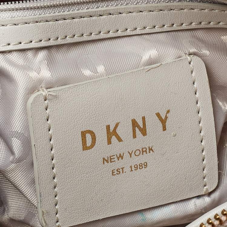 Pre Owned DKNY Pink Leather Bryant Dome Crossbody Bag