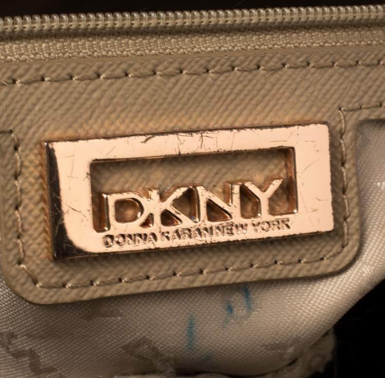 Pre Owned Dkny Multicolor Python Embossed Leather Satchel