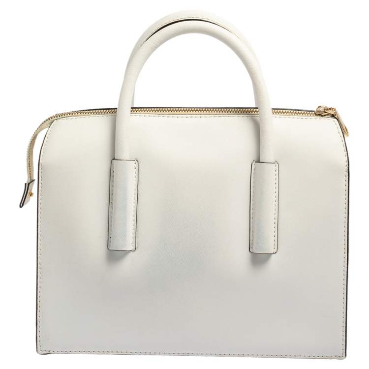 Pre Owned Dkny White Leather Satchel