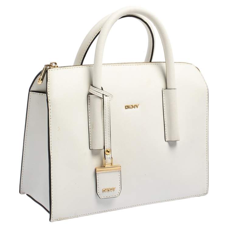 Pre Owned Dkny White Leather Satchel