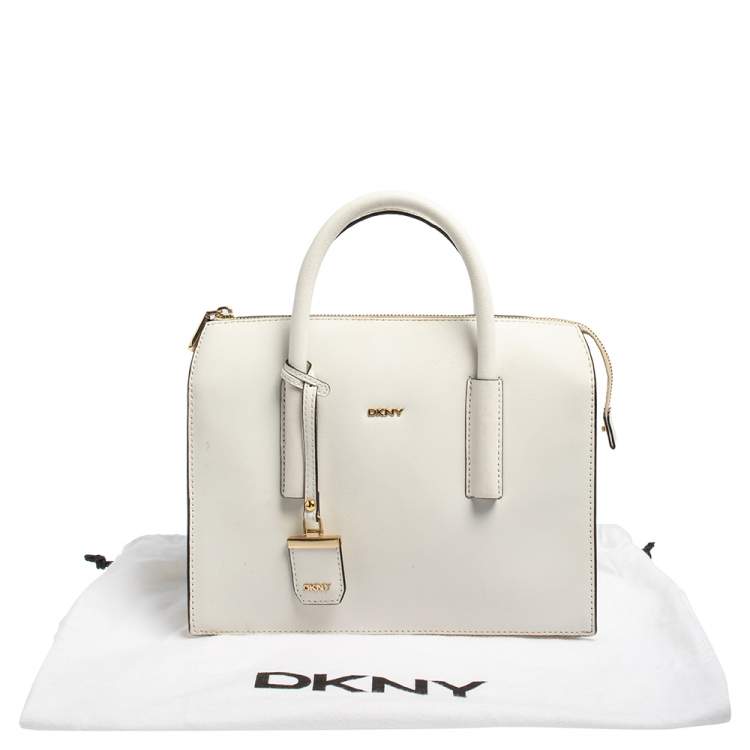 Pre Owned Dkny White Leather Satchel