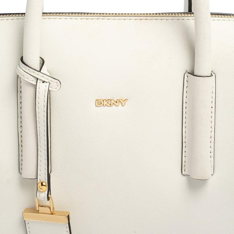Pre Owned Dkny White Leather Satchel