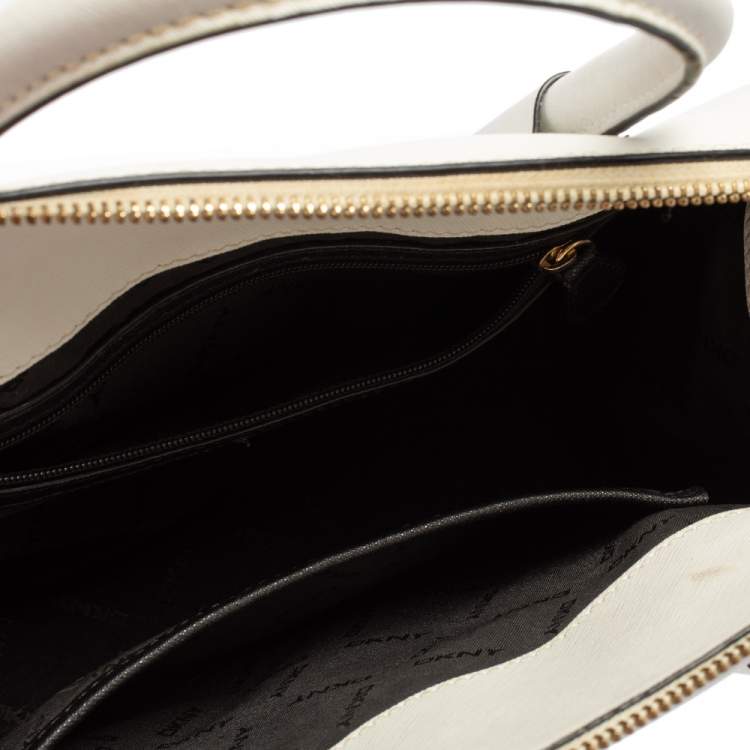 Pre Owned Dkny White Leather Satchel