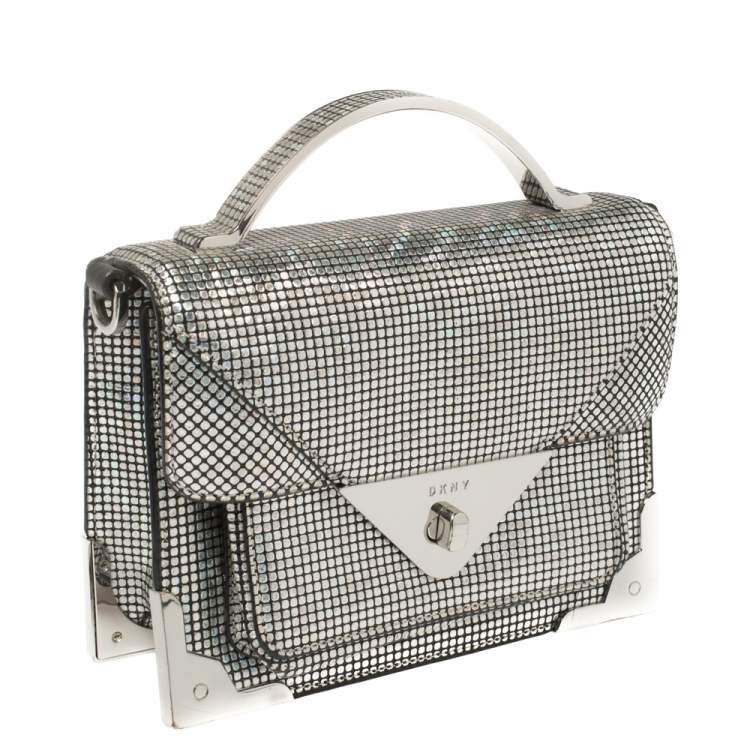 Pre Owned DKNY Hologram Leather Jaxone Crossbody Bag