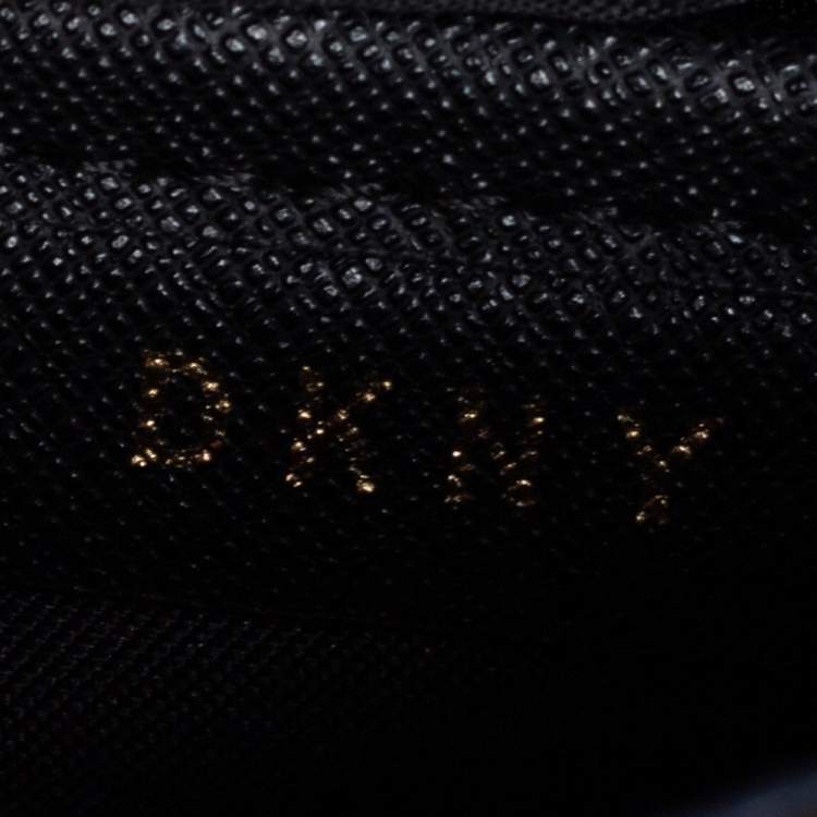Pre Owned DKNY Blue Leather Flap Crossbody Bag