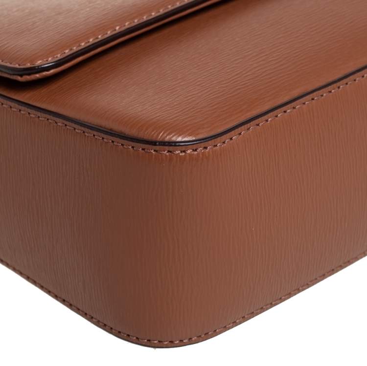 Pre Owned Dkny Tan Leather Bryant Park Crossbody Bag