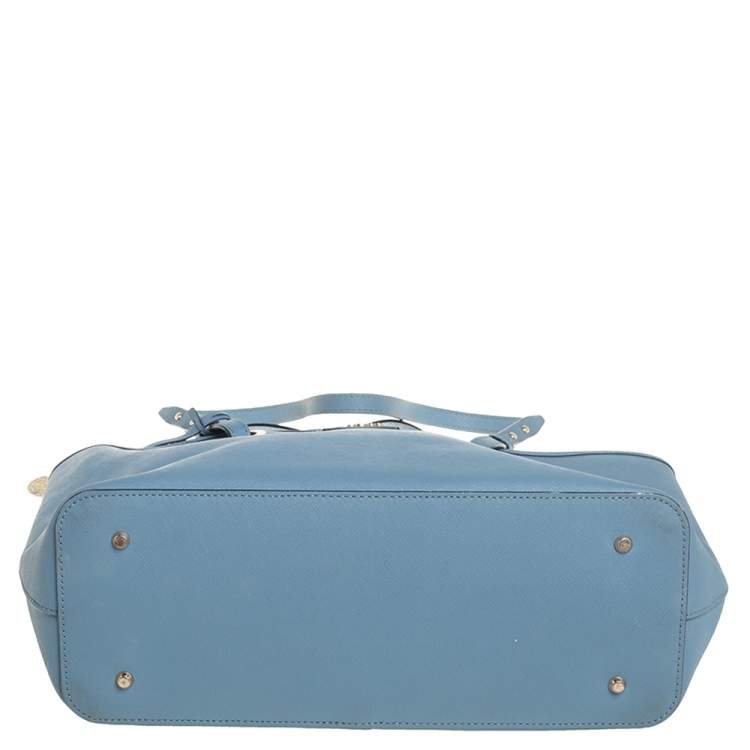 Pre Owned Dkny Blue Saffiano Leather Bryant Park Tote
