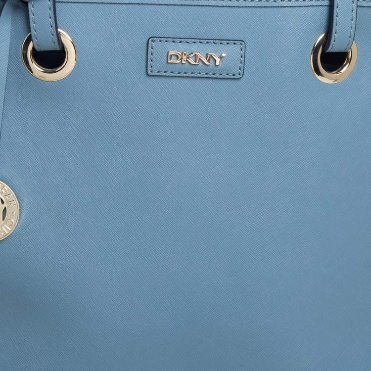 Pre Owned Dkny Blue Saffiano Leather Bryant Park Tote