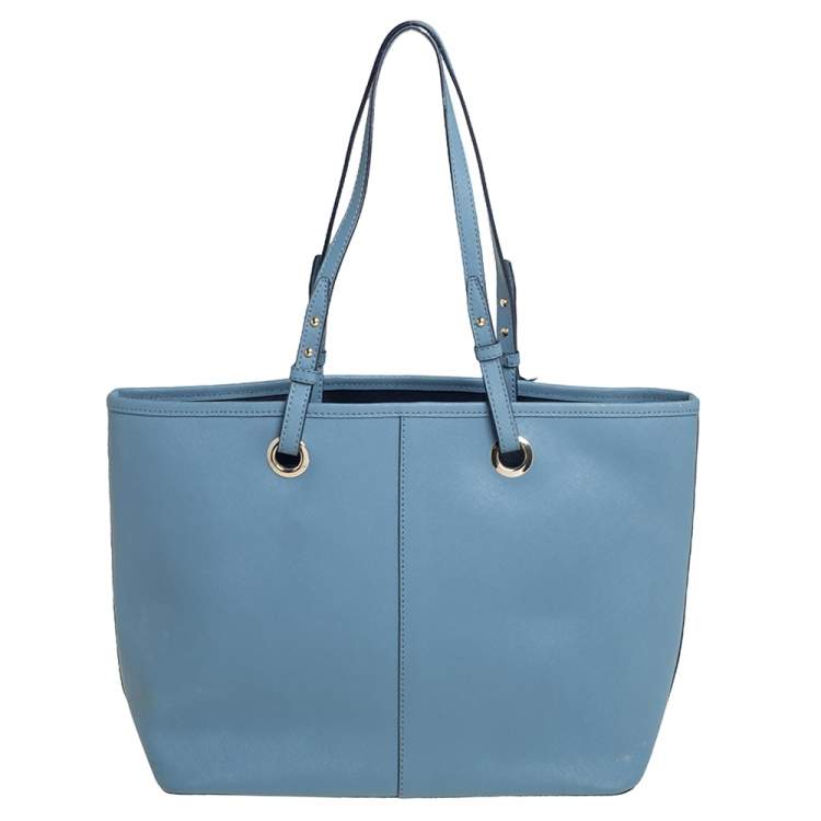 Pre Owned Dkny Blue Saffiano Leather Bryant Park Tote
