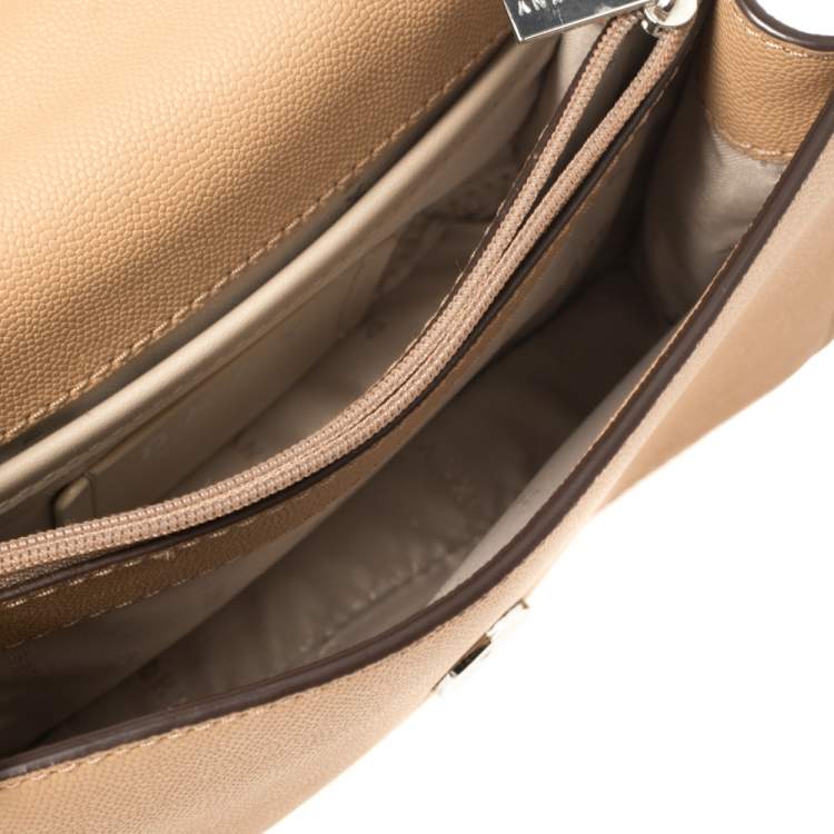 Pre Owned DKNY Beige Leather Liza Crossbody Bag