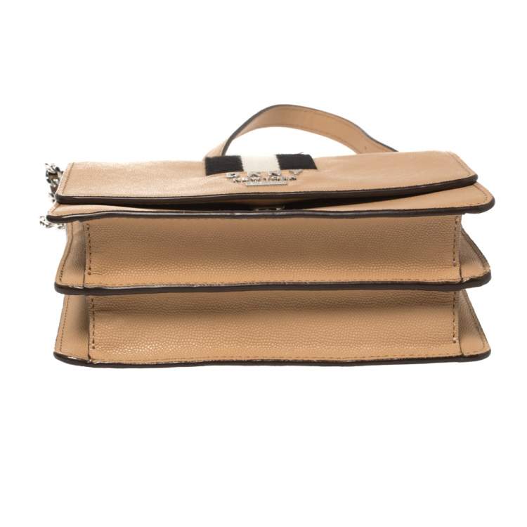 Pre Owned DKNY Beige Leather Liza Crossbody Bag