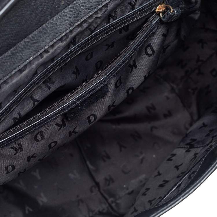 Pre Owned Dkny Black Leather Bryant Tote